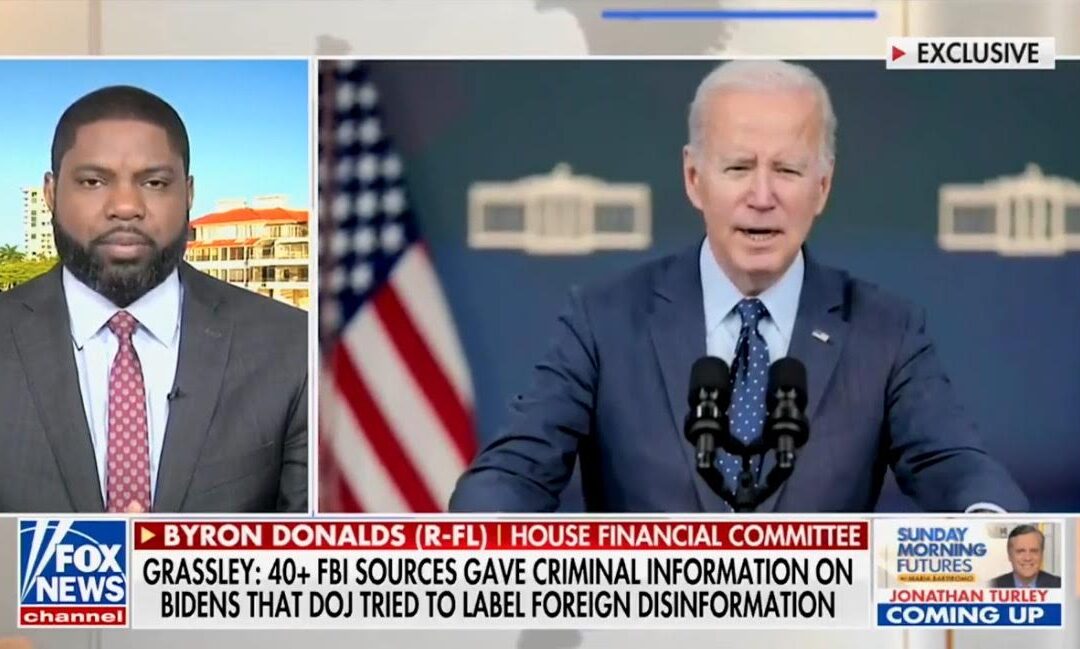 GOP Rep. Byron Donalds Says New Evidence Showing Payments Made on Behalf of Joe Biden to Surface (VIDEO)