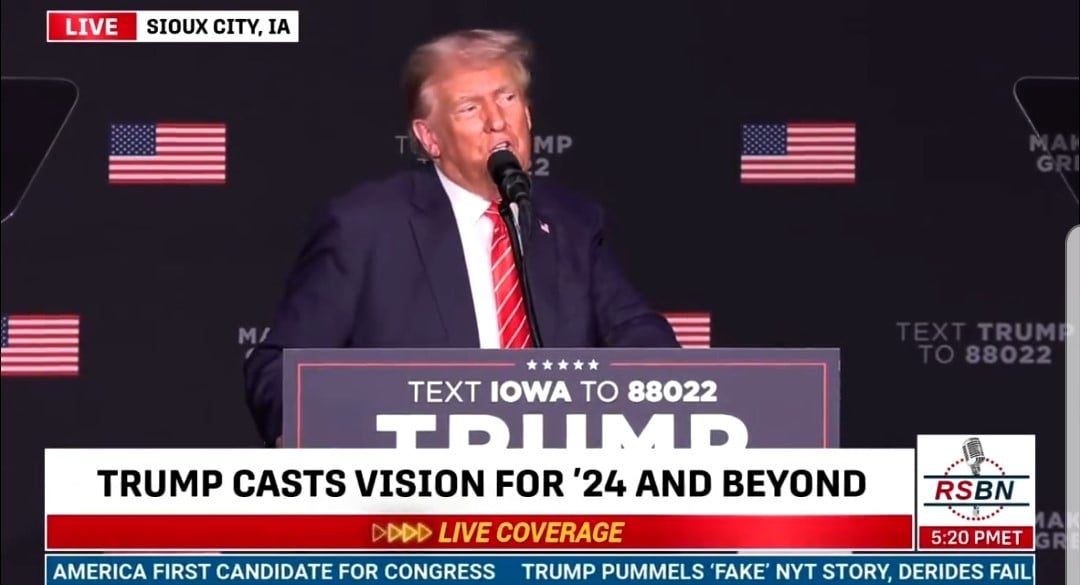 President Trump Slams “Crooked Joe Biden” In Fiery Sioux City, Iowa Speech (VIDEO)