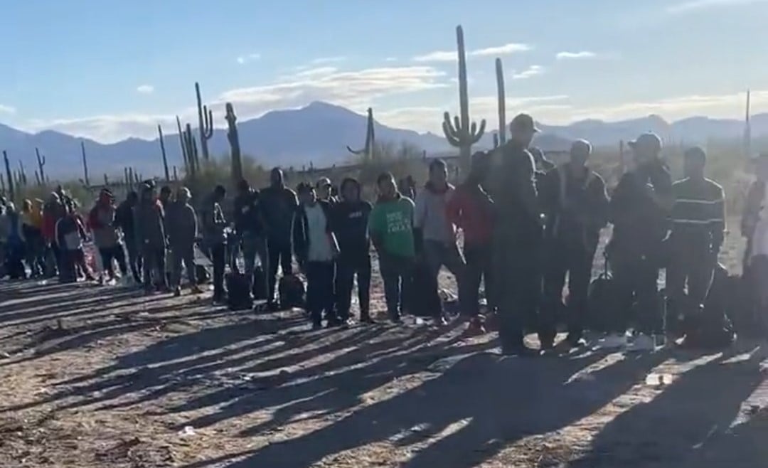 WATCH: Over 700 Illegals Walk Across Open Border into Lukeville, Arizona in Just a Few Hours