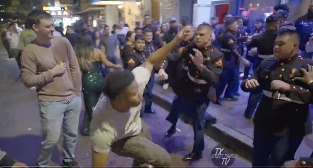 VIDEO: Group of Marines Beat Up Thugs Outside an Austin, Texas Nightclub