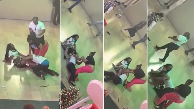 AWFUL: Group of Deranged Women Brutally Assault Helpless Man in Black Friday Brawl and Try to Strip Off His Pants While Another Fight Breaks Out Nearby (VIDEO)