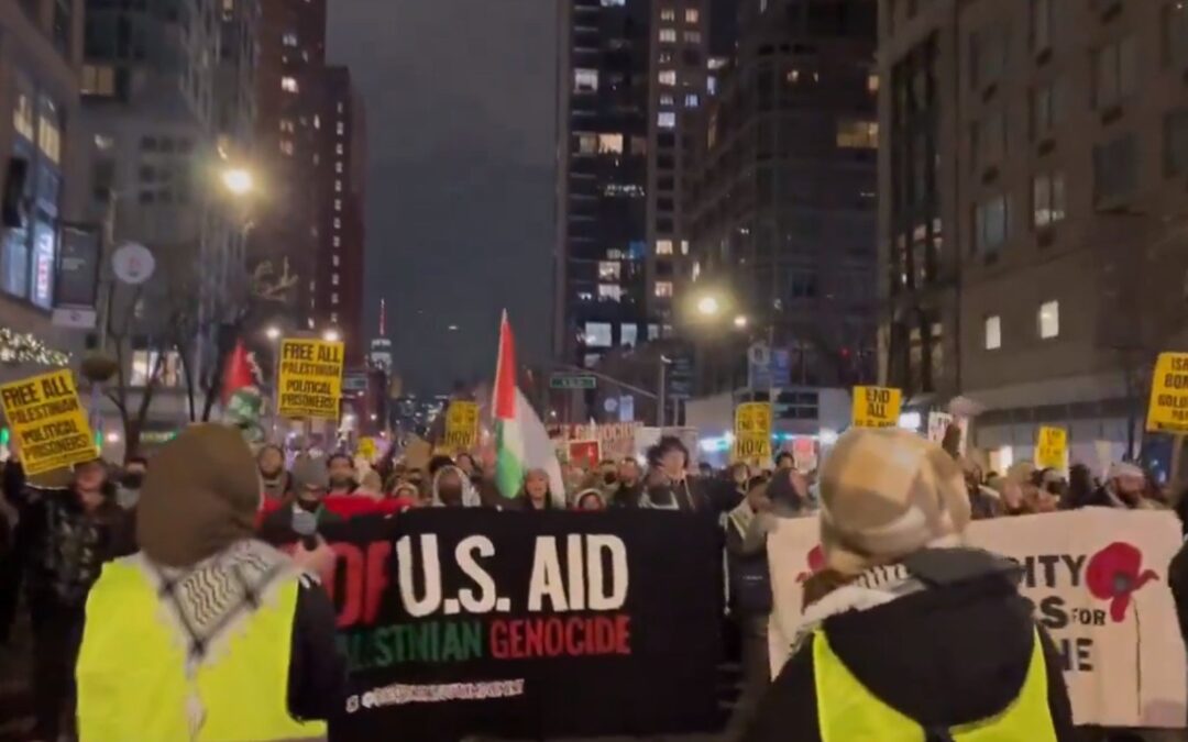 MASSIVE Pro-Hamas Protesters March Towards Times Square to Ruin New Years for Millions of Fellow Americans