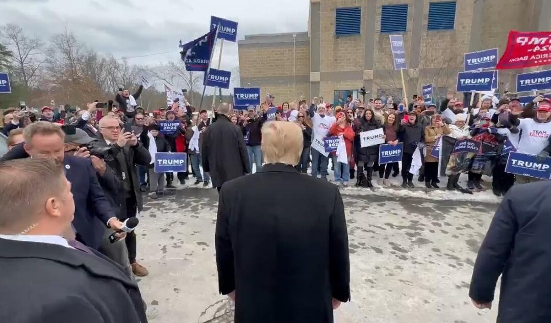 Trump Gets Rock Star Welcome at Polling Place in Londonderry, New Hampshire For Today’s Republican Primary: “We Want Trump!” (VIDEO)