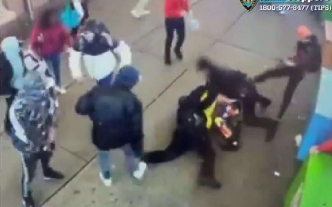 Biden’s America: Migrant Mob Beats and Kicks New York City Cops Near Times Square (Video)