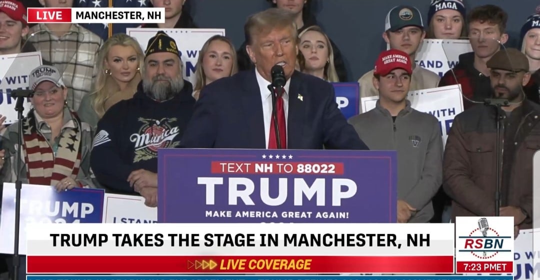 President Trump Speaks to Packed House in Manchester, New Hampshire: “We are Going to Defeat Crooked Joe Biden, and We are Going to MAKE AMERICA GREAT AGAIN!” (VIDEO)