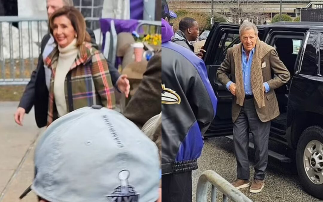 Crazy Nancy Pelosi Booed at Chiefs vs. Ravens Game in Baltimore with Husband Paul Pelosi