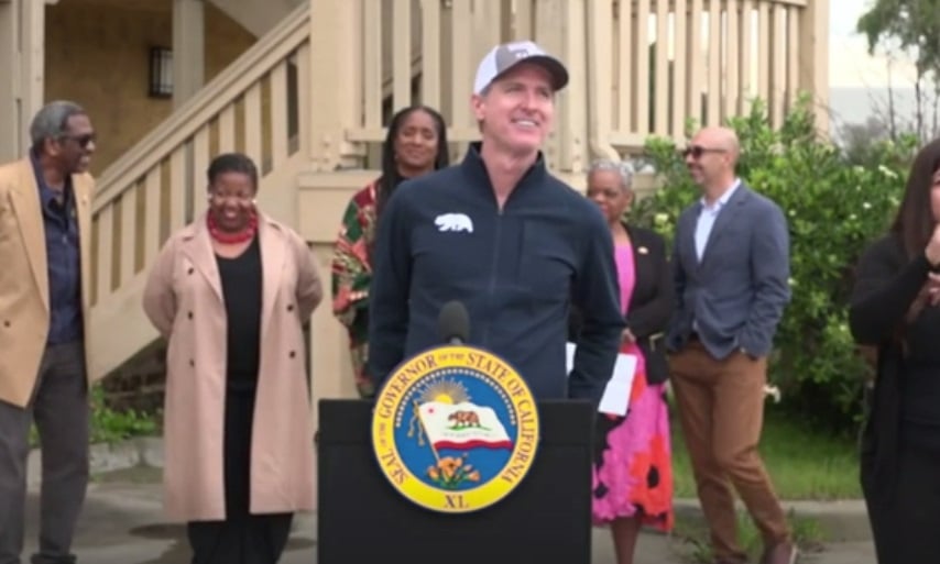 WATCH: Newsom Laughs After Reporter Asks If Biden Has Better Chance of Beating Trump Than Him