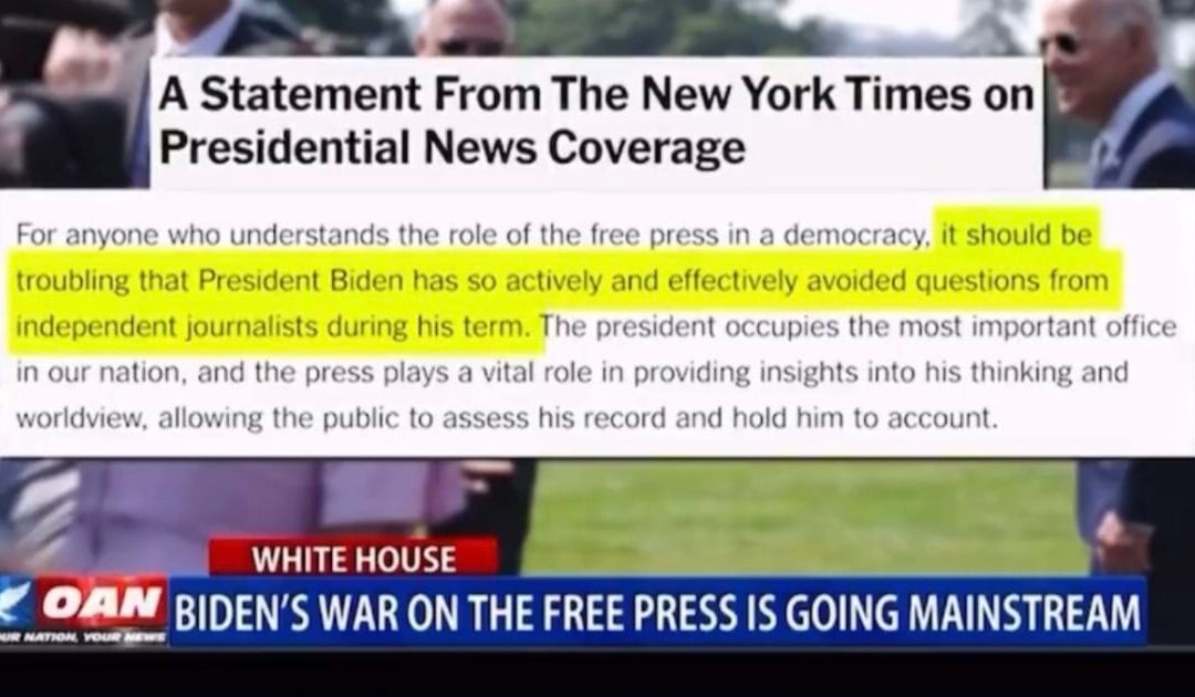 (VIDEO) Frustration Among News Organizations Grows as Biden Hides in Basement, Refuses to Speak to Press, Has Not Held a Single News Conference This Year – New York Times Calls Biden Out in Statement