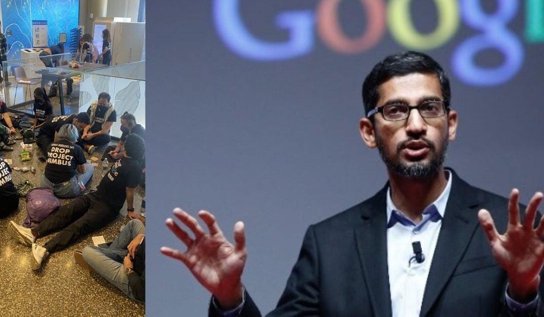 Google Fires 50 Pro-Palestinian Employees Protesting Company Contract with Israel, CEO says company is “No Place for Politics”