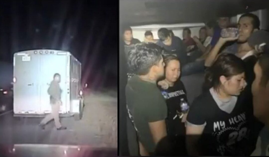 Texas Law Enforcement Finds 27 Illegal Migrants Crammed in Horse Trailer During Traffic Stop