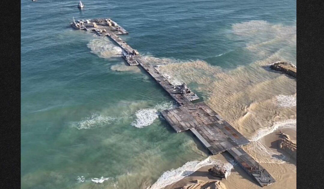 Divine Judgment? Before/After Pics of Biden’s Gaza Pier Look Like God Wiped It from Face of the Earth