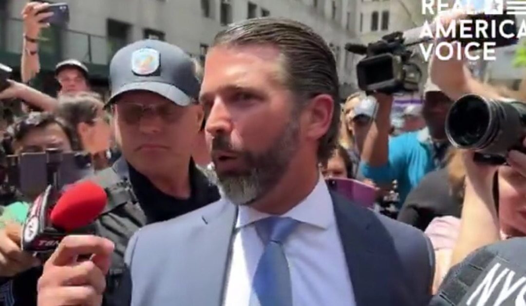 WATCH: “Not What This Republic Stands For” – Don Jr. Slams Marxist Democrats’ Witch Hunt Persecution Against President Trump, Says Jurors Will Likely be Swayed by “Undue Pressure” Outside Trump Show Trial