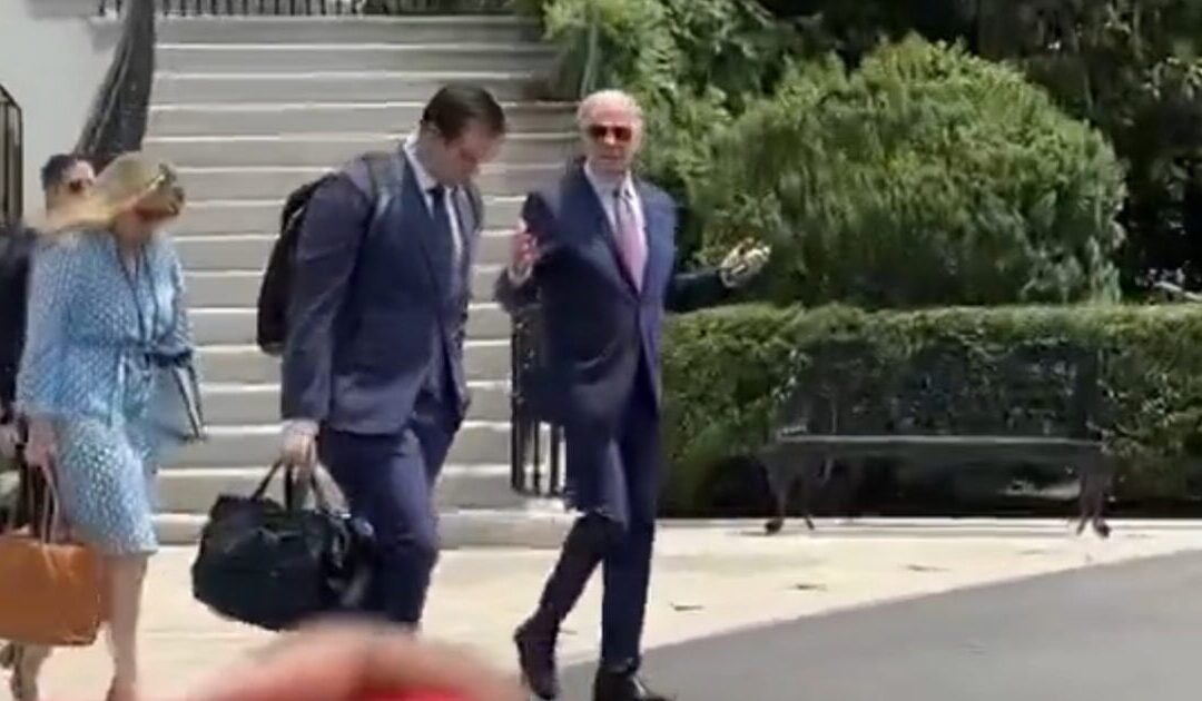 WATCH: Biden Shuffles Out of White House Headed to Philadelphia, Throws Hands Up at Reporters in Confusion – Biden Hasn’t Taken Questions From Press in MONTHS