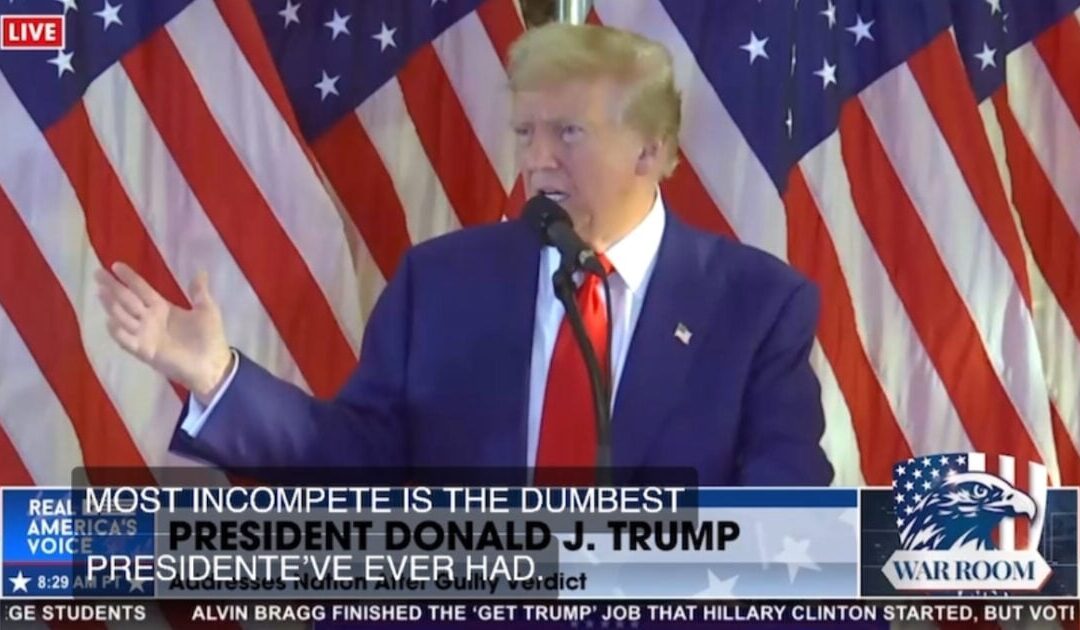 HILARIOUS! President Trump Says Joe Biden is “The Worst, The Dumbest, Most Incompetent, and Most Dishonest President We’ve Ever Had” and Slams J6 Witch Hunt, Liz Cheney, “Crying Adam Kinzinger” (VIDEO)