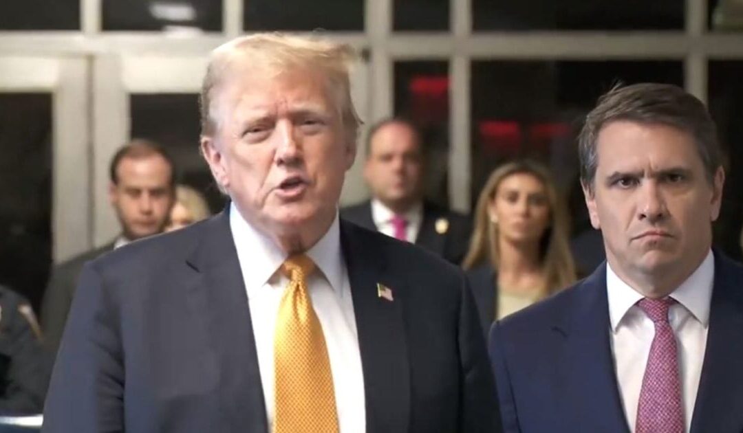 “The Whole World Is Watching. This Is Very Sad Day for New York” – President Trump Speaks to Reporters before Jury Deliberations Continue in Junk NYC Lawfare Case on Thursday (VIDEO)