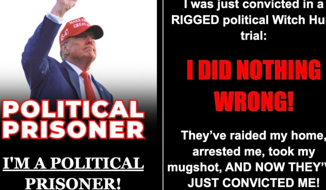 “BREAKING NEWS: I’M A POLITICAL PRISONER!” — Trump’s Donation Page Crashes as Supporters Flood Website Following Guilty Verdict in ‘Sham Trial’ on All 34 Counts