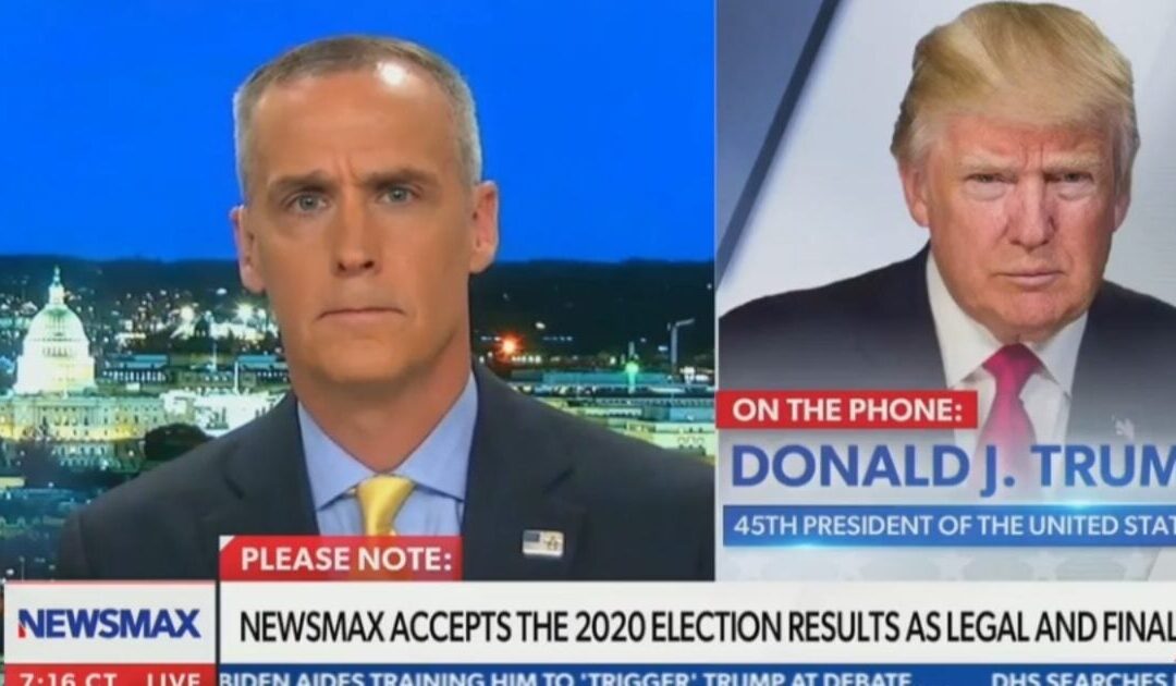 Newsmax Runs Disclaimer About 2020 Election Results During Trump Interview (VIDEO)