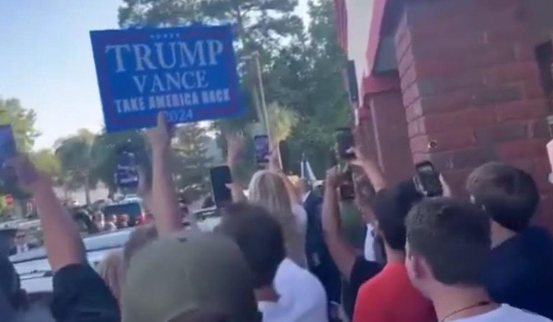 Kamala Harris Met with “Trump” Chants as She Arrives to Softball CNN Interview in Georgia (VIDEO)