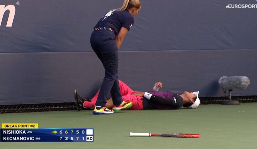 Japanese Star Yoshihito Nishioka Collapses During First-Round Match at at U.S. Open