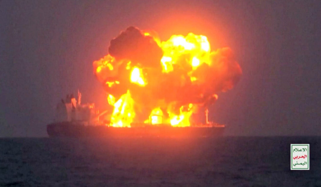 UP IN FLAMES: Houthi Attack Blows up Greek Oil Tanker in the Red Sea (VIDEO)