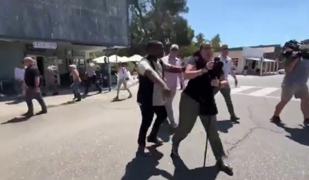 WATCH: Secret Service Agent Violently Pushes Peasants Out of the Way So Jill Biden Can Go on Shopping Spree in California