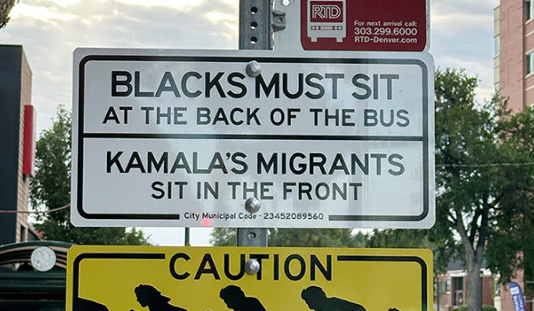 JUST IN: Dem AG Appears To Threaten Street Artist SABO After His Brilliant Artwork Blaming Kamala For Illegal Alien Invasion Appears On Street Signs, Bus Stops In Aurora, CO