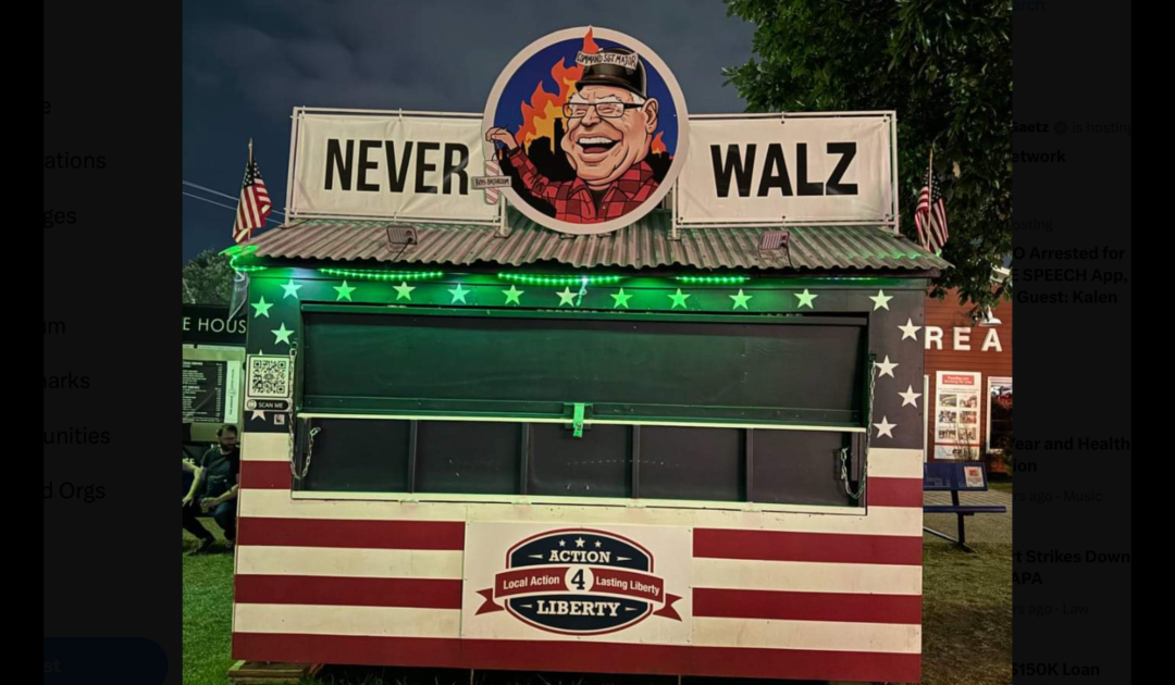 ‘Never Walz’ Booth is Popular Stop at Minnesota State Fair