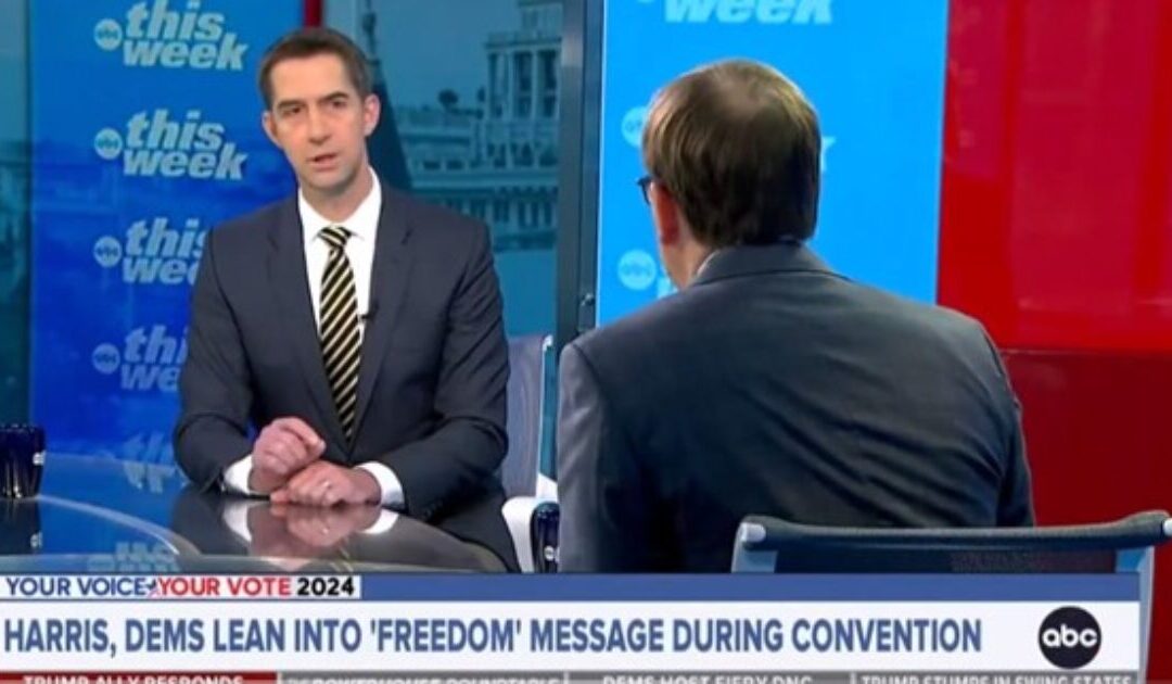 Clueless Jon Karl Gets Completely Humiliated by Tom Cotton After Denying Kamala Harris is a Radical Leftist and Claiming She Opposes Abolishing Private Health Care (VIDEO)