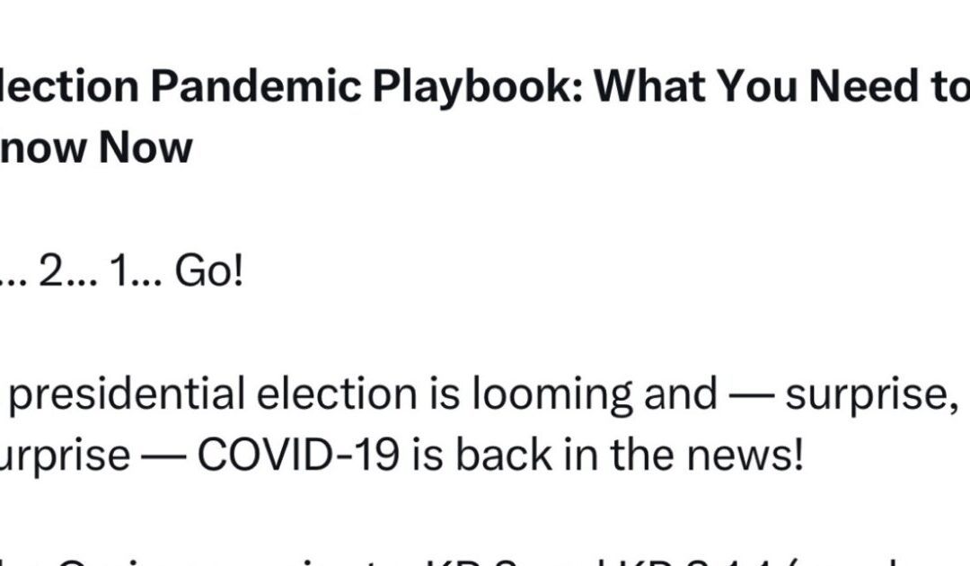 Dr. McCullough on The Election Pandemic Playbook: What You Need to Know Now