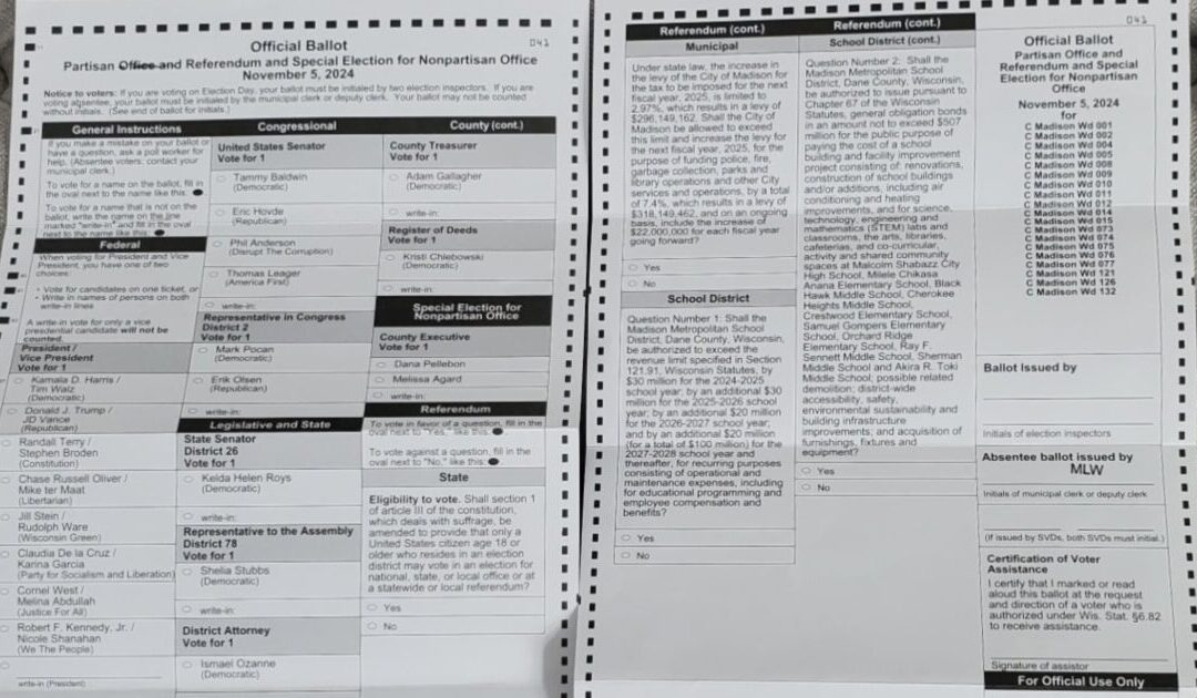 City of Madison Clerk Admits to Sending Thousands of Duplicate Absentee Ballots Across 10 Wards Ahead of Presidential Election