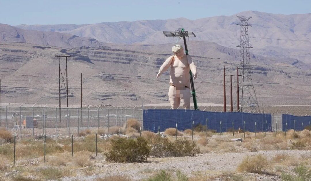 VILE: 43-Foot Nude ‘Crooked and Obscene’ Trump Statue, Weighing 6,000 Pounds, Erected in the Desert North of Las Vegas