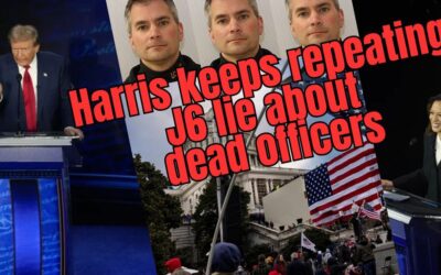 Kamala’s Debate Lies & Disinformation: Harris Repeats Debunked J6 killed Officers Meme