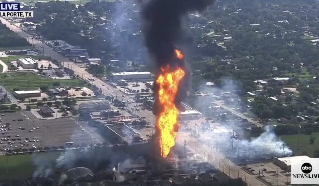 Breaking: Live Aerial Footage Captures Massive Explosion at Chemical Plant in La Porte, Texas