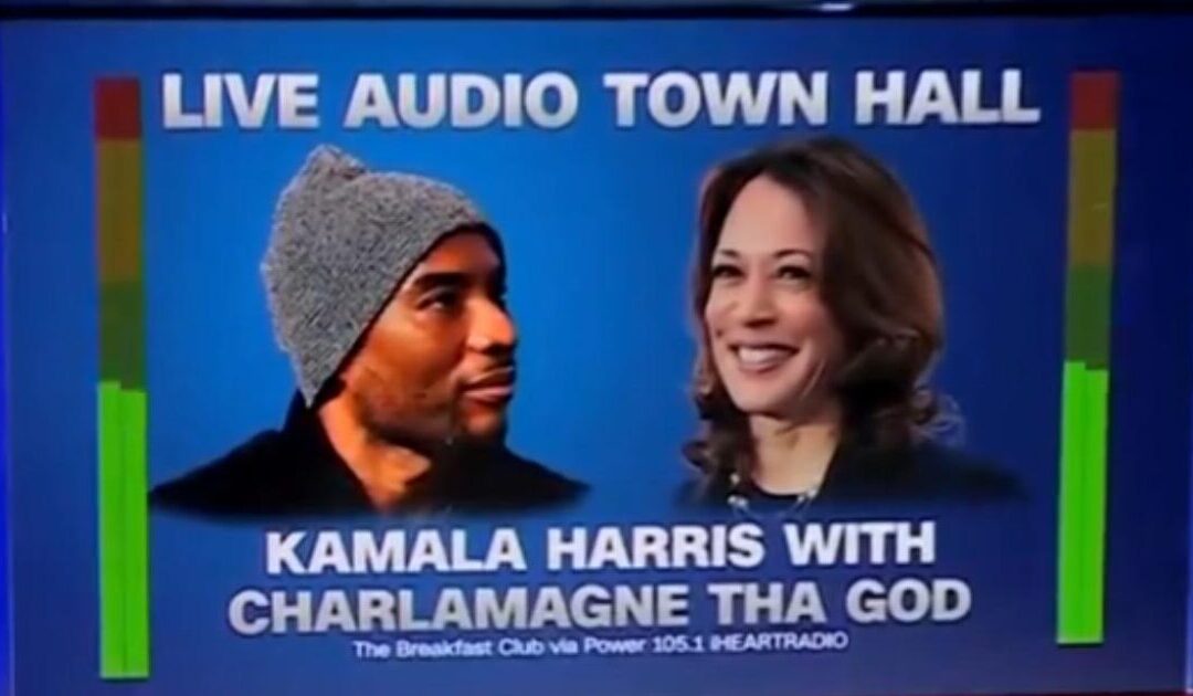 BRUTAL: Kamala Harris’s Scripted Audio-Only ‘Town Hall’ with Charlamagne Tha God Abruptly Ends While She’s Still Rambling (VIDEO)