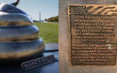 Childish Liberals Install Statue of ‘Giant Bronze Poop’ Sitting on Nancy Pelosi’s Desk in DC