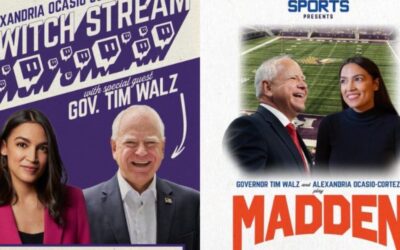 AOC and Tim Walz to Play Video Games on Twitch in Desperate Attempt to Court Young Male Voters