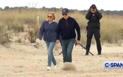 SHOCK VIDEO: Joe Biden Spins Around in a State of Confusion Then Loses Battle with Sand at His Delaware Beach House