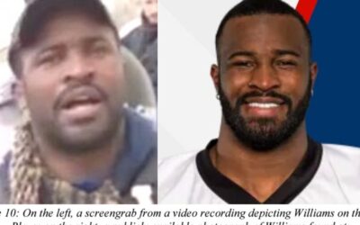 Chris Wray Arrests Former NFL Star and J6er Antwione Williams for Pushing a Bike Rack, Allegedly Swatting an Officer’s Hand, and Getting Sprayed in the Face with Pepper Spray