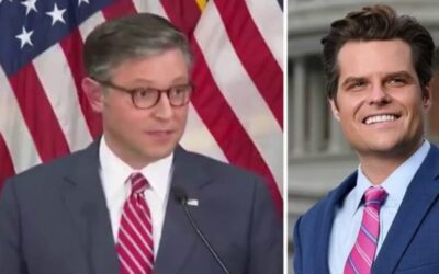 MUST SEE: House Speaker Mike Johnson Delivers Gracious and Heart-Felt Endorsement of Matt Gaetz After He Is Nominated for Attorney General