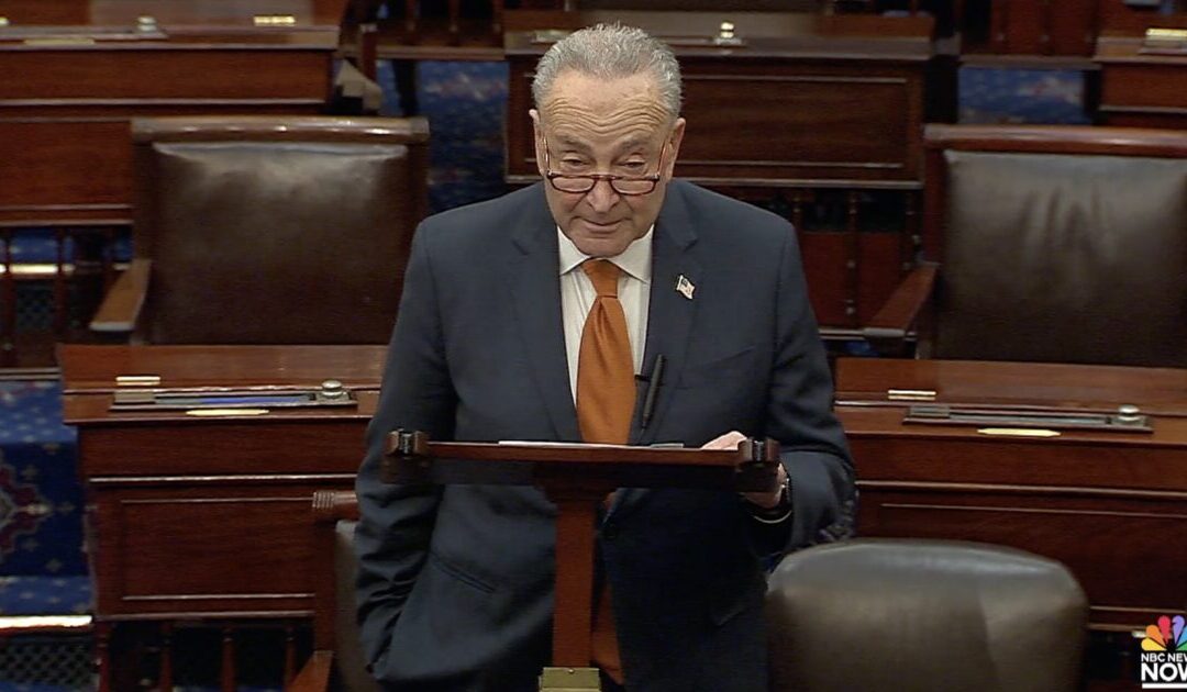 Chuck Schumer Demands Return to Bloated 1,500-Page Spending Disaster, Threatens Government Shutdown (VIDEO)