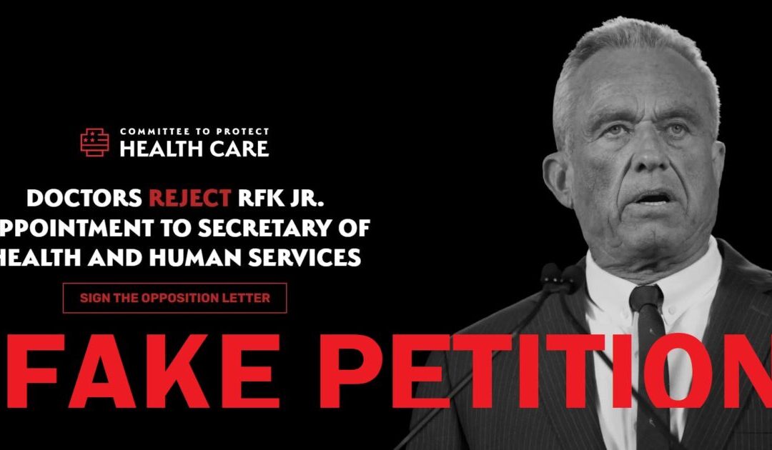 Legacy Media Caught Peddling More Fake News – Health Care Group Opposing RFK Jr. and Linked to Bill Gates Is Using Fake List of Pretend Doctors to Take Down Trump’s HHS Pick