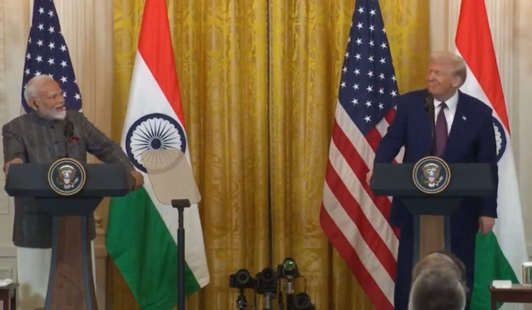 WATCH: “I Think We’ve Taken Care of it in Just Three Weeks” – President Trump responds to TGP’s Question About Biden’s Weakness and Incompetence after Announcing Major Trade Partnership With India