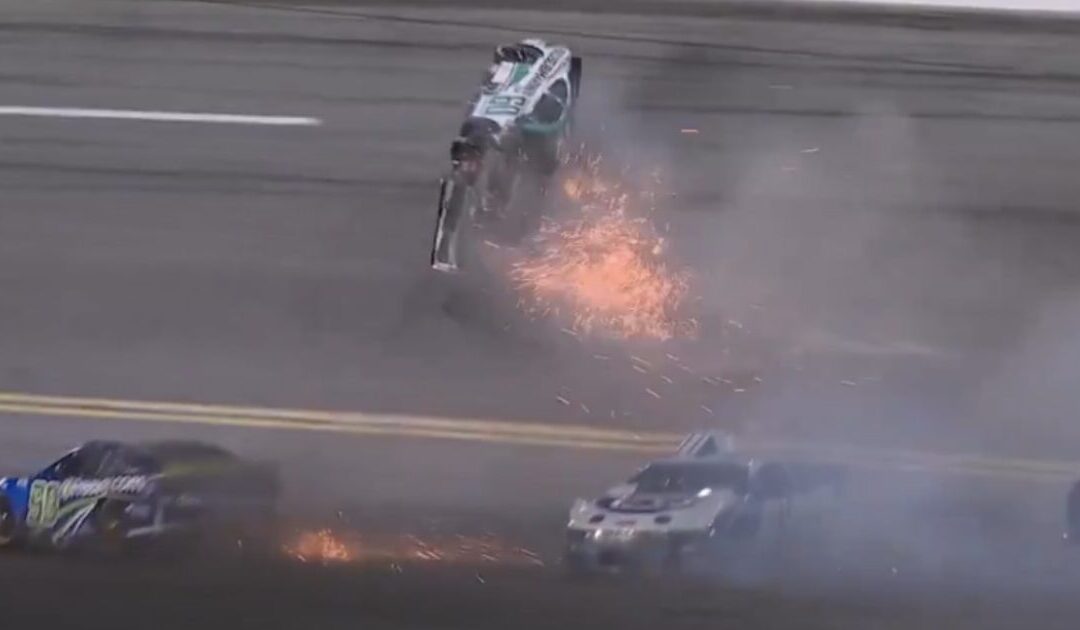 Daytona 500: Driver Flips Over in Wild Crash During Final Laps of Race (VIDEO)