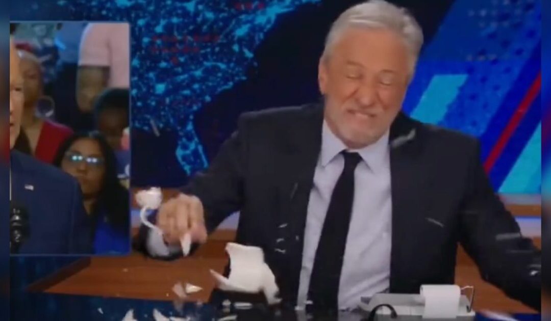 Daily Show Host Jon Stewart Cuts Hand After Smashing Coffee Cup During DOGE Rant (VIDEO)
