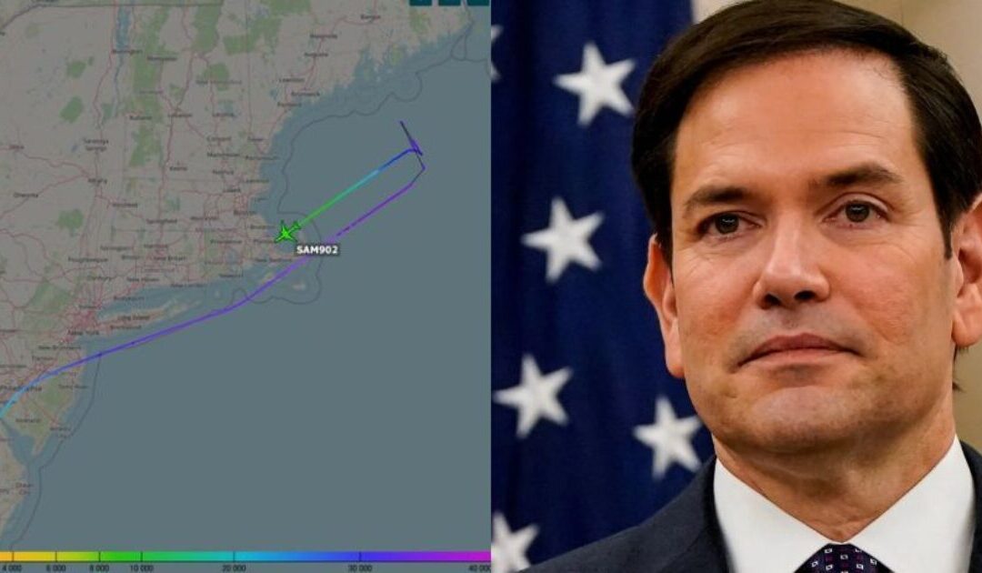 Marco Rubio’s Flight to Crucial Ukraine Peace Negotiations Turns Back Mid-Atlantic