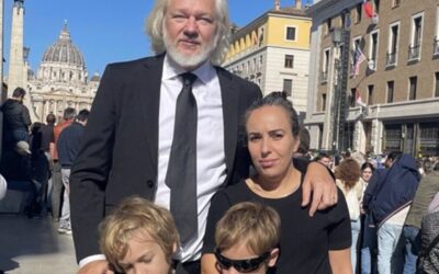 Julian Assange and His Family Attend Funeral for Pope Francis
