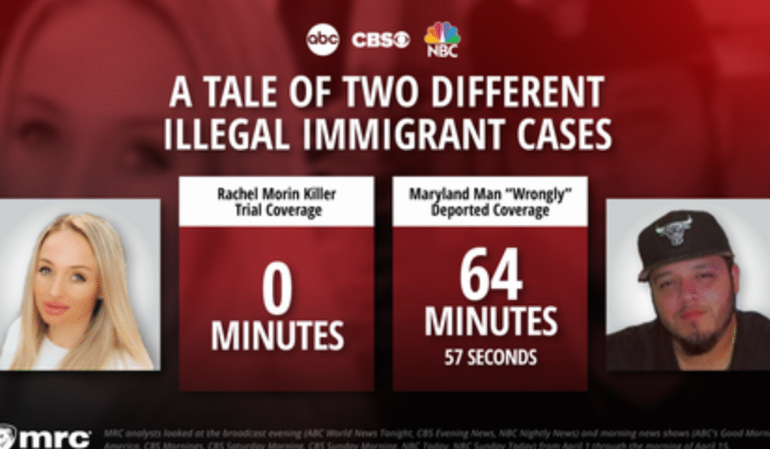 Report: Media Research Center Reveals Major Networks Spent 0 Seconds on Rachel Morin Killer’s Trial, 64 Minutes on Deported MS-13-Linked Wife-Beating Illegal Immigrant