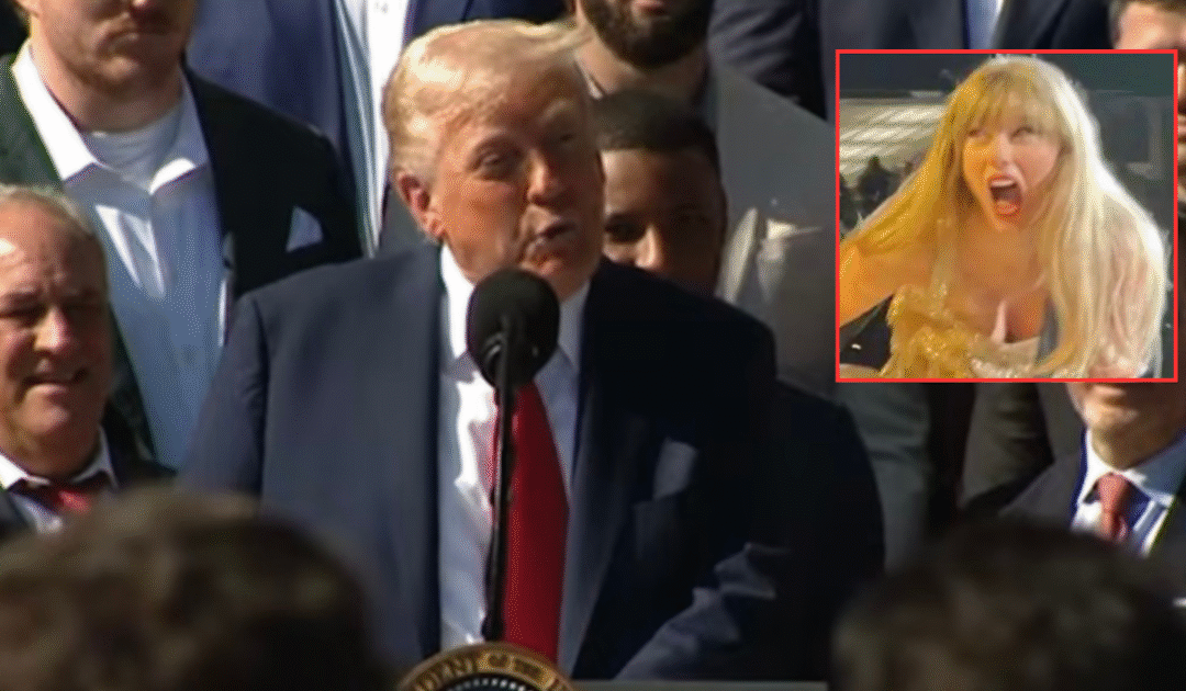 HILARIOUS: Trump Roasts Taylor Swift for Getting Booed at Super Bowl During Philadelphia Eagles’ Visit to White House – “How Did That One Work Out?” (VIDEO)