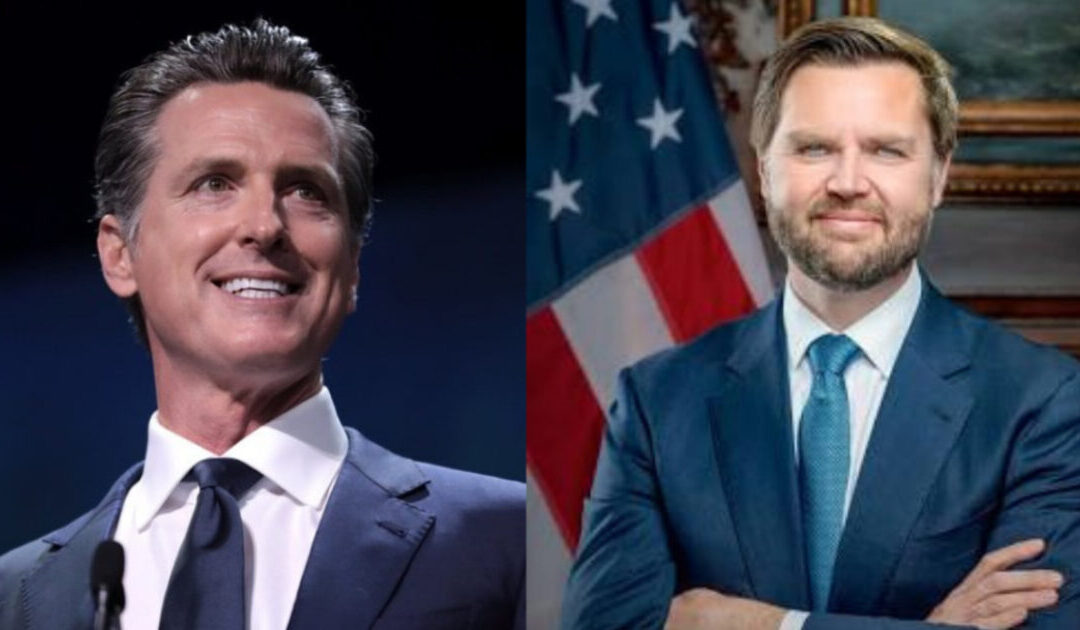 California Governor Gavin Newsom Wants to Debate JD Vance After Vance’s Los Angeles Visit