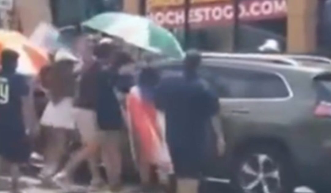 WATCH: 62-Year-Old Woman Charged for Driving Through Anti-ICE Protesters Who Were Surrounding and Pounding on Her Car in New Jersey